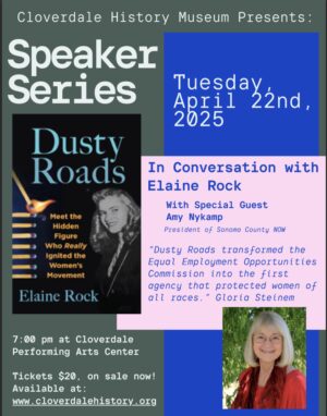 Speaker Series: - Author Elaine Rock "Dusty Roads" 04.22.25